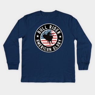 Bull Rider USA Kids Long Sleeve T-Shirt